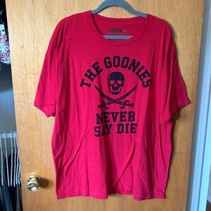 Ripple Junction Red 'The Goonies Never Say Die' Short Sleeve Tee